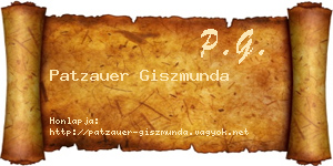 Patzauer Giszmunda névjegykártya