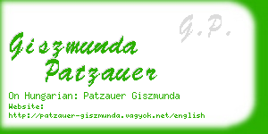 giszmunda patzauer business card